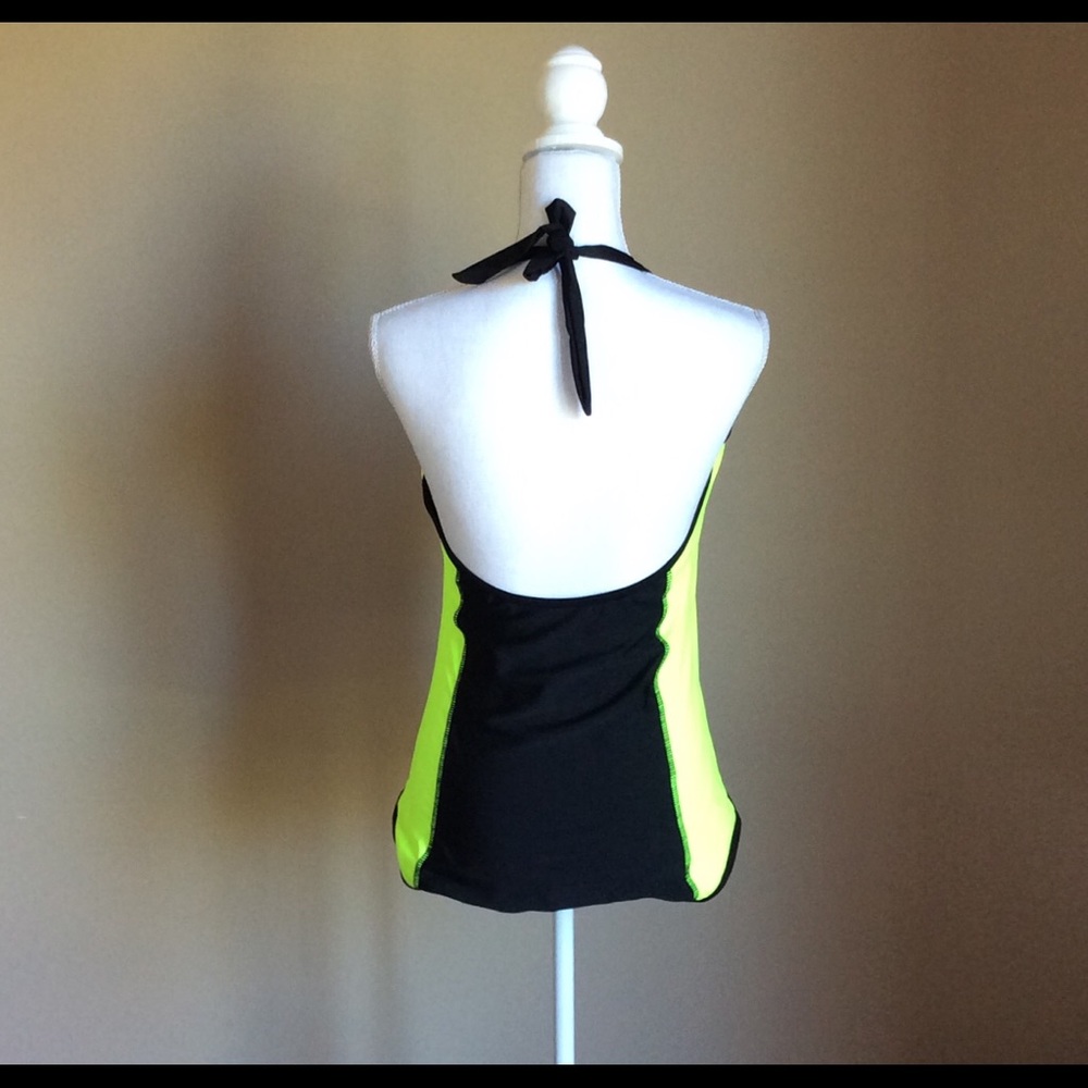 XXL Halter Zip Front One Piece Swimsuit - Picture 3 of 4